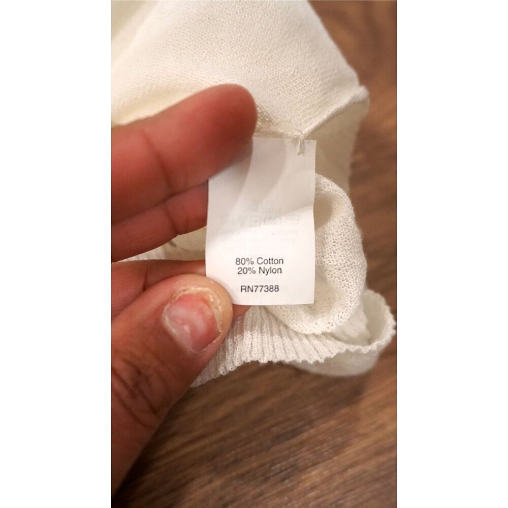 J.Crew Women's Sheer White Sweater - Size M - Picture 4 of 10